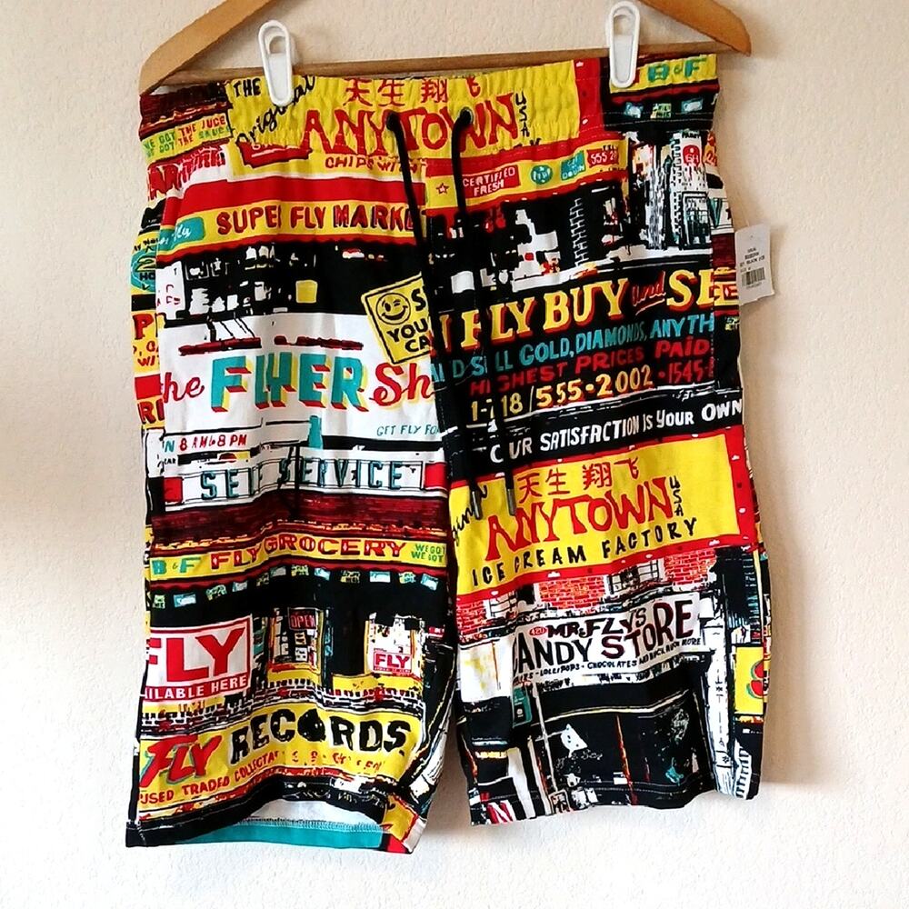 Born-Fly Streetwear Market Sweat Shorts New